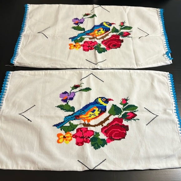 Other - Decorative bird flower pillow covers